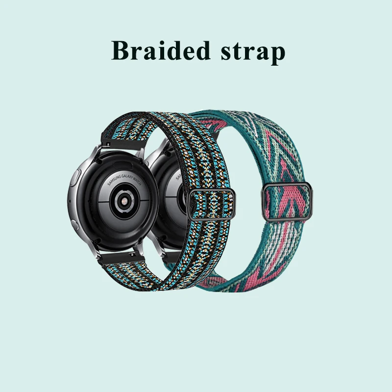 

Nylon strap For Samsung Galaxy watch 4/classic/46mm/Active 2/Gear S3/amazfit Adjustable Elastic bracelet Huawei GT 2/3 Pro band