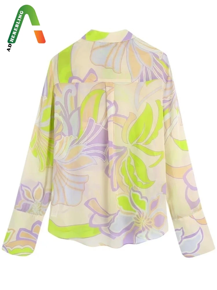 Женский костюм с цветочным принтом Adherebling повседневный легкий из рубашки длинным
