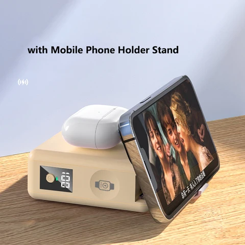 Power Bank Magsafe 15000 мАч с разъемом переменного тока, настенное зарядное устройство, магнитное беспроводное быстрое зарядное устройство PD45W для iPhone 16, внешний аккумулятор для ноутбука iWatch