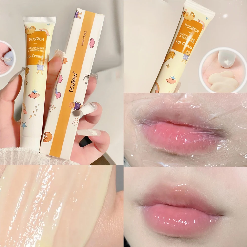 

Milk Jelly Honey Lip Oil/Cream Moisturizing Long Lasting Reduce Lip Wrinkles Repair Chapped Transparent Lipgloss Balm Lip Care