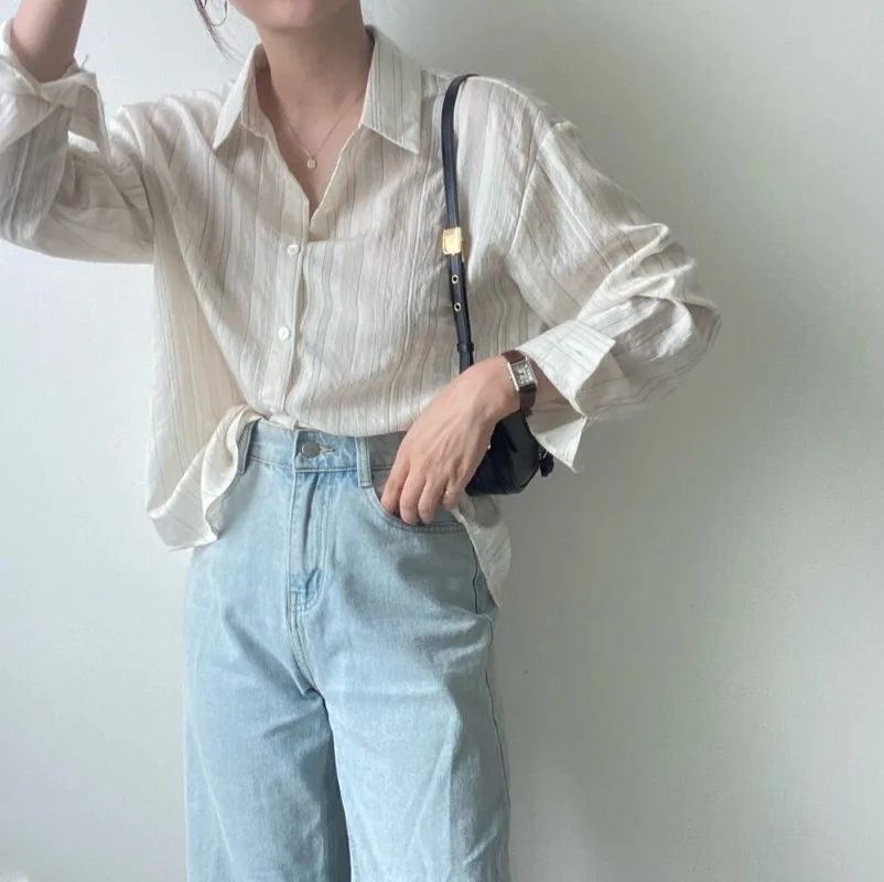 Рубашка и блузка с длинным рукавом простые темпераментные блузки