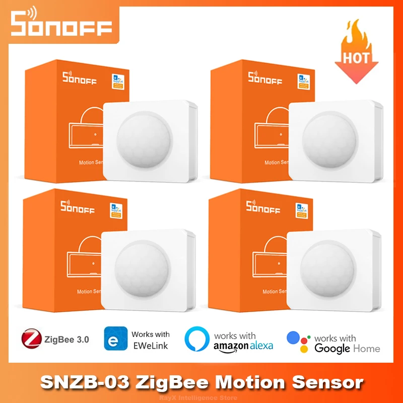 SONOFF SNZB-03 ZigBee Motion Sensor Smart Home Real-time Monitor Trigger Alarm Work with ZBBridge eWelink APP Alexa Google Home