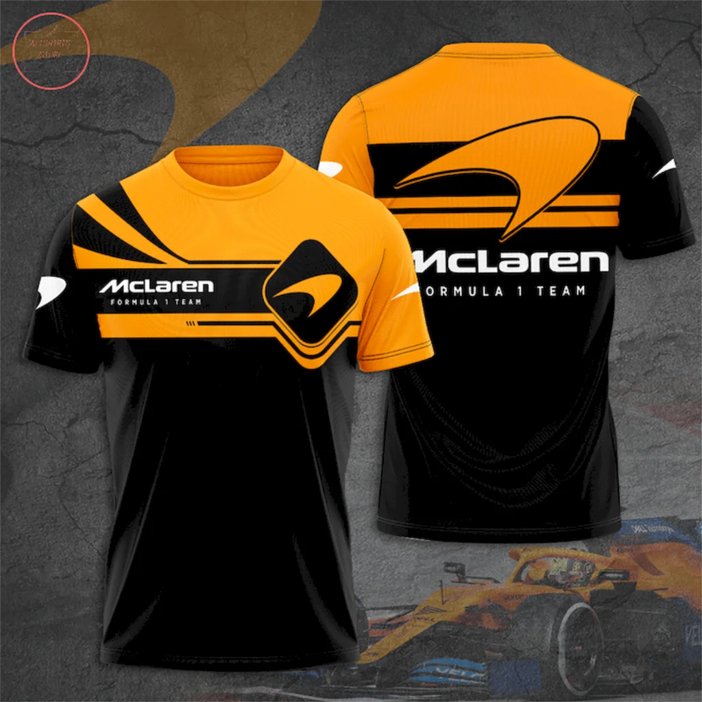 

McLaren Fan T-Shirt, F1 Shirt 3D Printed Fashion Running Top, Formula One Team Men's Racing T-Shirt