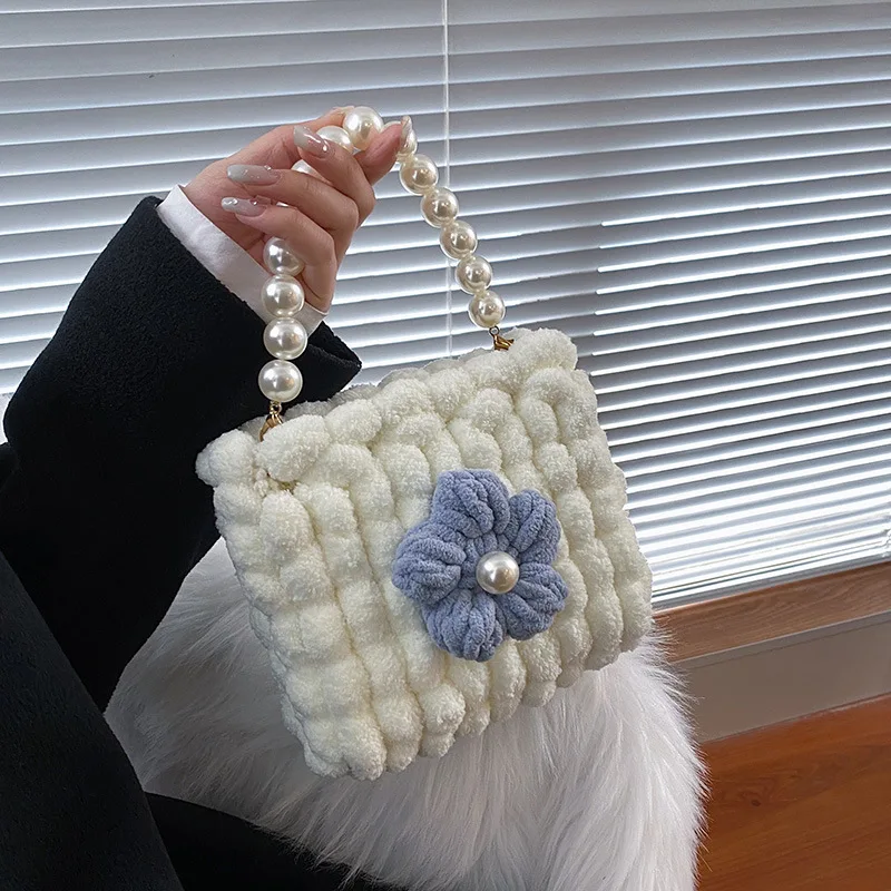 

Flower Ball Hand-Woven Bag DIY Material Package Homemade Hand-Woven Gift for Girlfriend bags for women