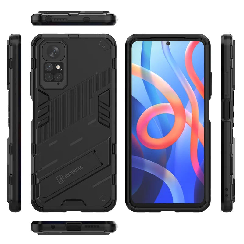 For Case Xiaomi Redmi Note 11 Cover For Redmi Note 11 Capas Bumper Kickstand Shockproof Holder Cover For Redmi Note 11 Fundas