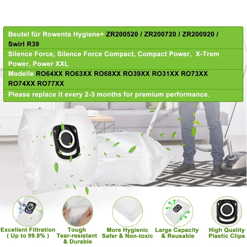 Фото Замена пылесборника для Rowenta Power X-Trem Power и Silence Force ZR 200520   ZR 200540   ZR 200720   ZR 200920   RO3126 RO3143 RO64 №2