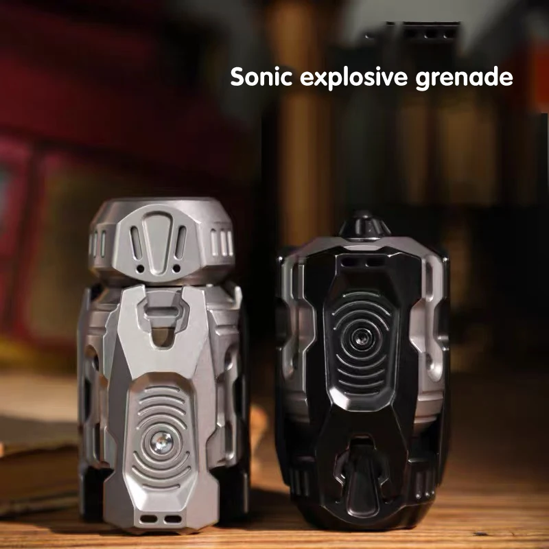 Sonic Explosive Grenade Titanium Alloy Fingertip Gyroscope Non-magnetic Coin Decompression Artifact Toy Gift For Children enlarge