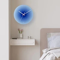 1214inch wall clock nordic sunset wall clock 3d ins silent simple glass wall clock modern design living room home decoration