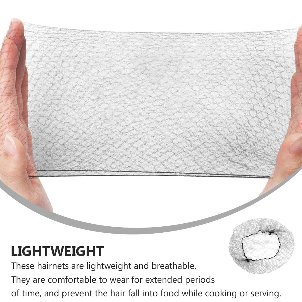 

Черная невидимая эластичная сетка для волос, растягивающаяся нейлоновая сетка для волос, 100 шт.