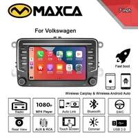 maxca 7 inch wireless carplay android auto radio oem for vw volksgagen golf polo passat tiguan touareg cc beetle skoda octavia