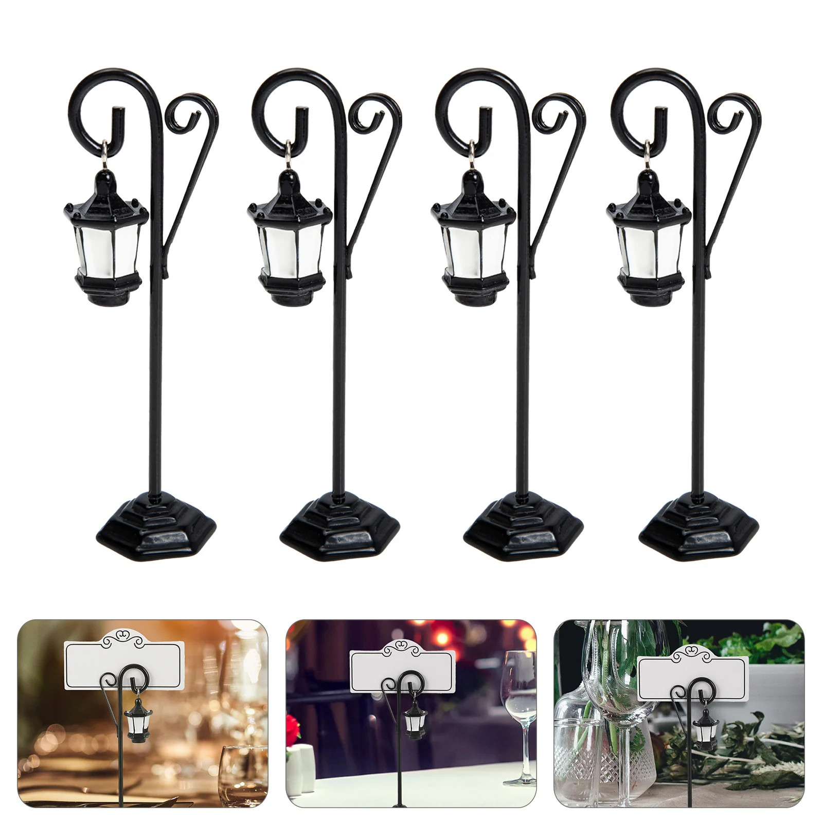 

Street Light Clip Office Adorn Memo Stand Business Cards Clamp Desktop Adornment Wedding Decorations Adornos Para Mesa De