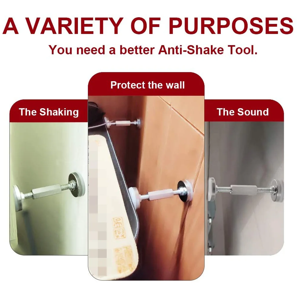 

Bed Shake Headboard Frame Tool Stoppers Adjustable Threaded Wall Bedside Stopper Fixer Stabilizermetal Brackets Support Sloshing