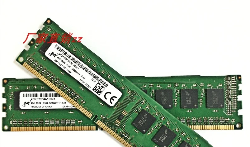 

RAM Micron 4GB PC3 PC3L 12800U DDR3 4G 1333 1600 Desktop Memory 1PCS