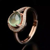 meibapj new natural prehnite gemstone fashion ring for women real 925 sterling silver charm fine jewelry