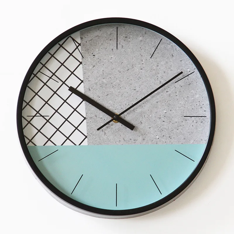 

Nordic Silent Wall Clock Green Quartz clock Living Room Bedroom Original Design 12 inch Wall Watch