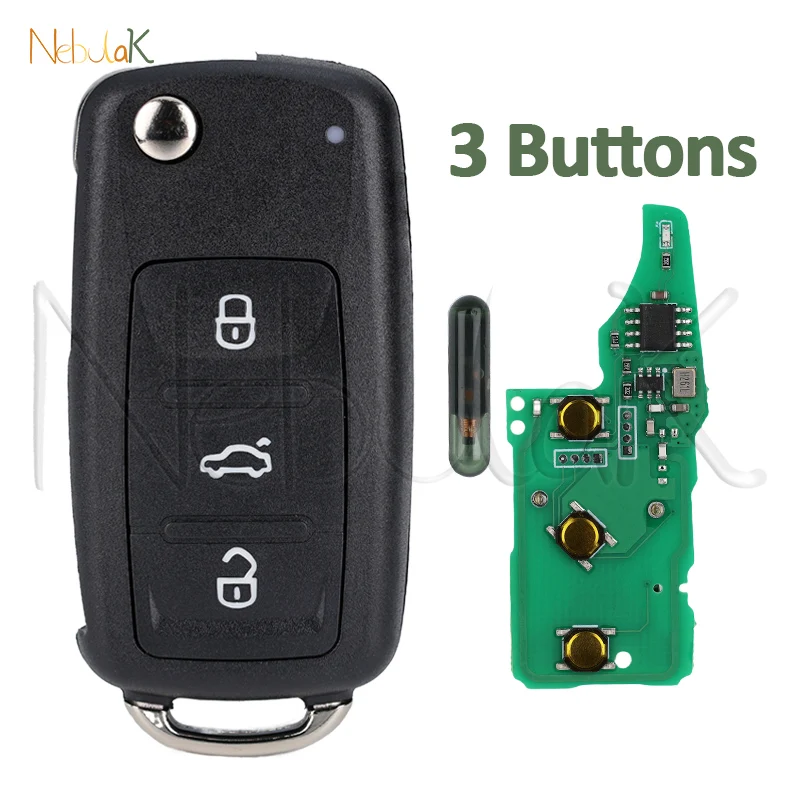 

5K0 837 202 AD дистанционный автомобильный флип-брелок для Volkswagen Skoda Seat VW Polo Sedan Passat Tiguan Golf 6 Eos Jetta Ibiza Octavia Hu66