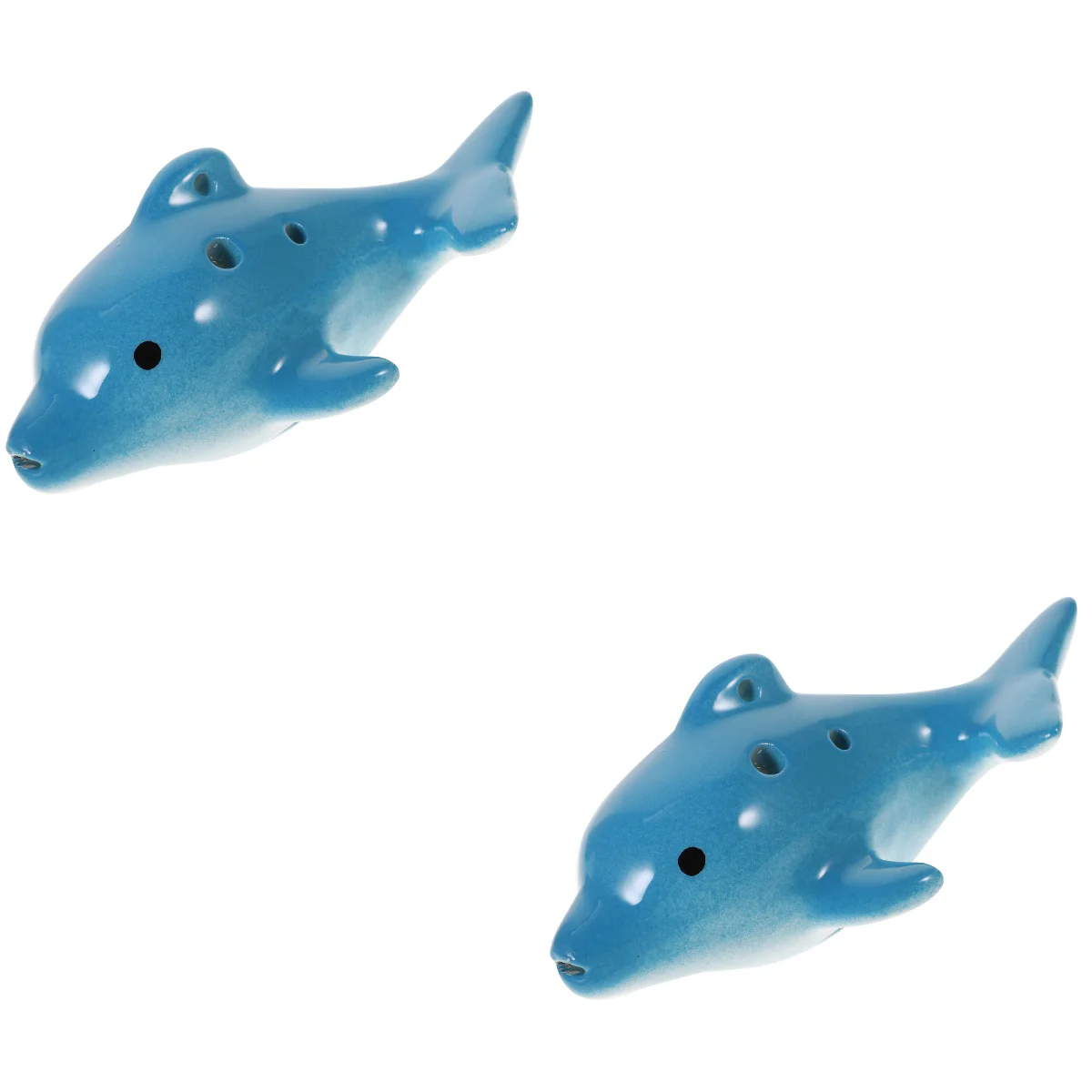 

2pcs Dolphin Ocarina Toy Ceramic Music Instrument Beginners 6-hole Ocarina Kids Music Toy