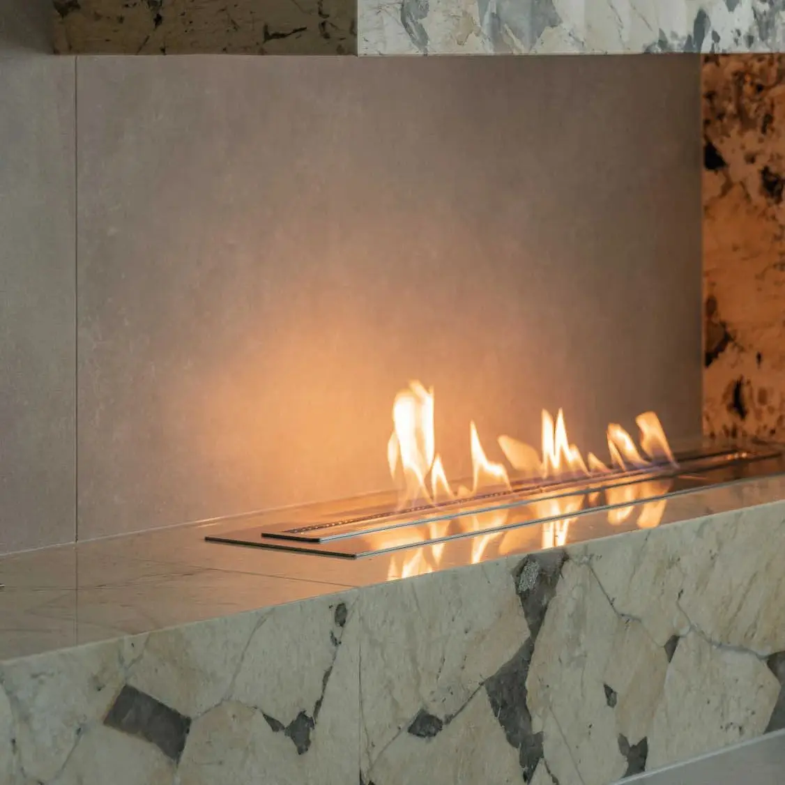 Hot sale 60 inch bioethanol fireplace price linear burner