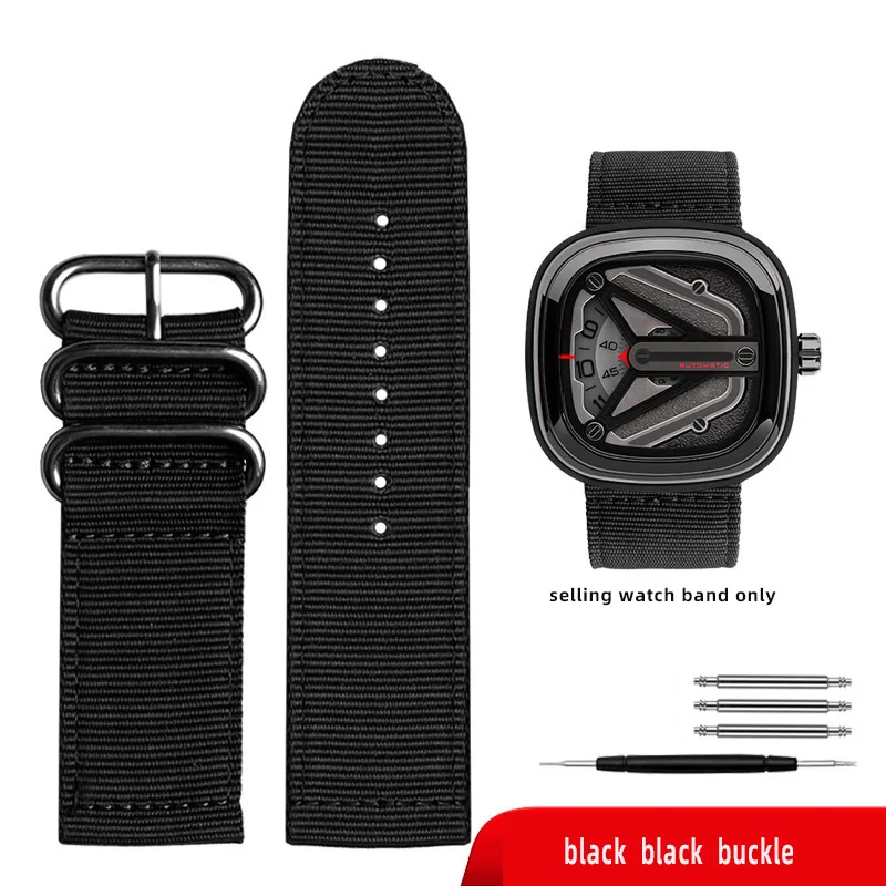 

Nylon watchband 26mm 28mm Large size male For Diesel / Seven Friday M2 / Q201 / 02 / 03 watch band army green wristband bracelet