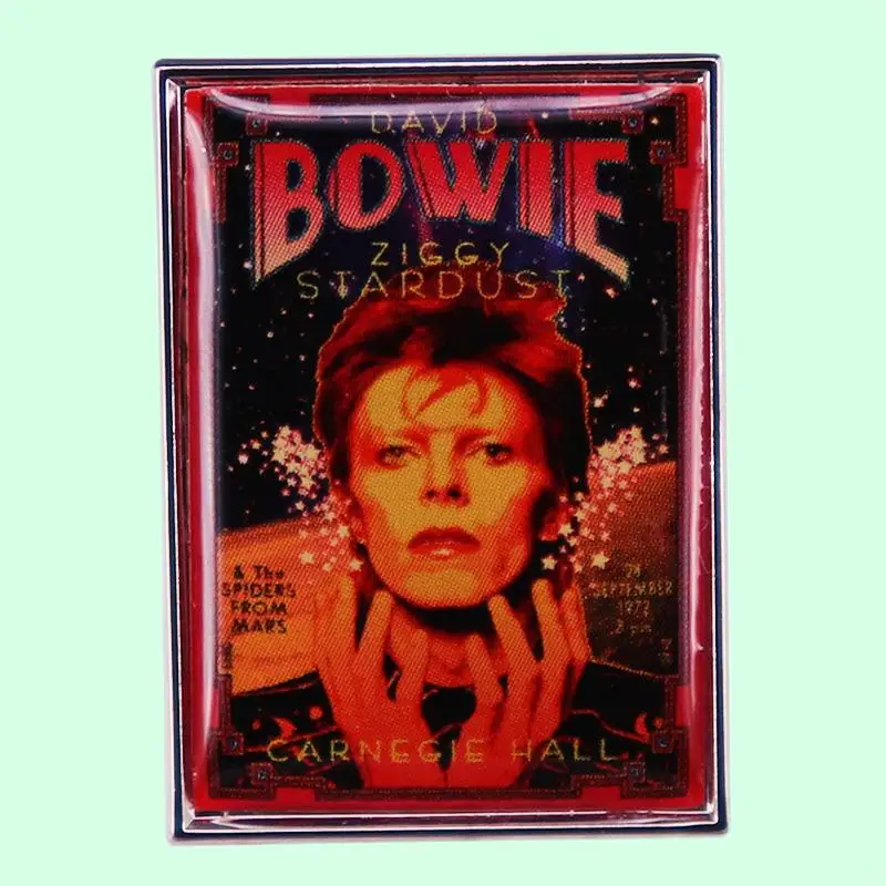 

Artist Bowie Brooch Metal Badge Bag Accessory Enamel Pin Wrap Clothing Lapel Brooch Exquisite Badge Fashion Jewelry Friend Gifts