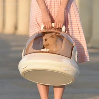 visible pet carrier backpack transparent cute clear plastic backpack outdoor pet portable carrier bag carrying suitcase dla kota