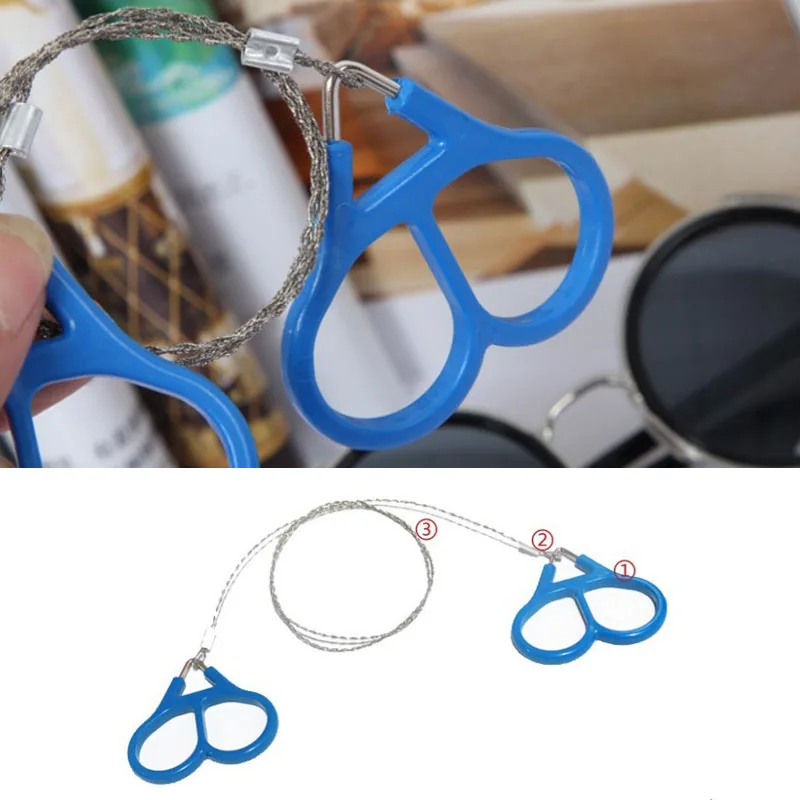 

Outdoor Manual Hand Steel Wire Saw Survival Tools Hand Chain Saw Cutter Portable Travel Camping Emergency Gear Steel Wire Kits