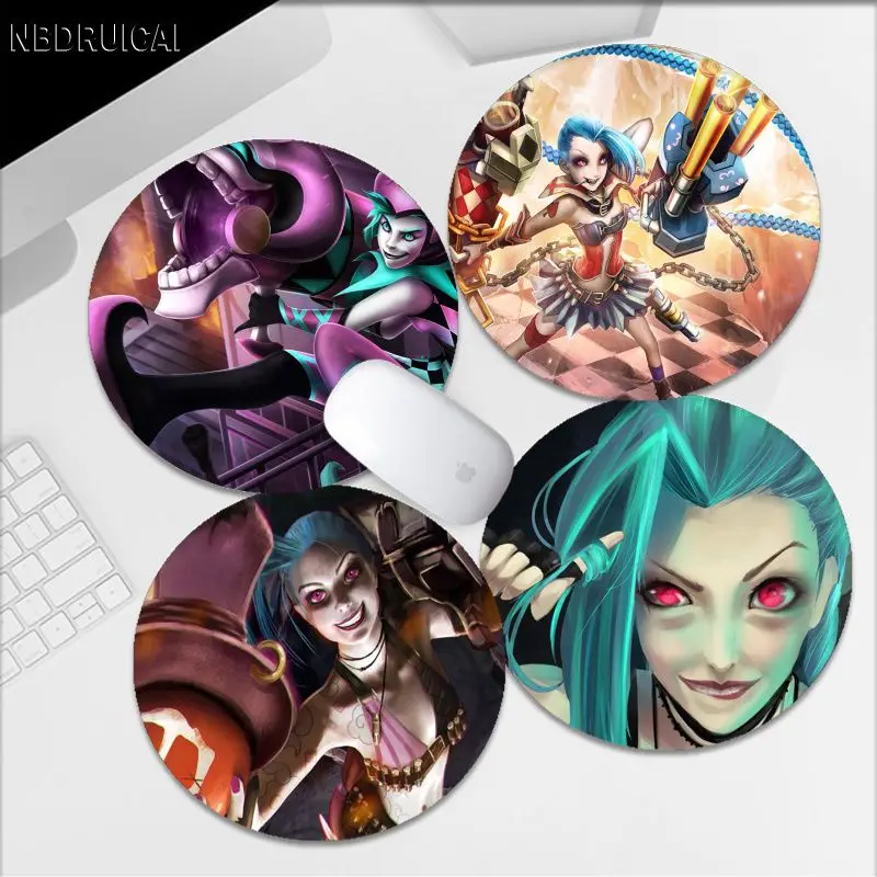 

Legends Jinx Small Round Keyboard Mat Table Mat Students Cabinet Gamer Desktop Mousepad Cup Mats For PC Mouse Carpet