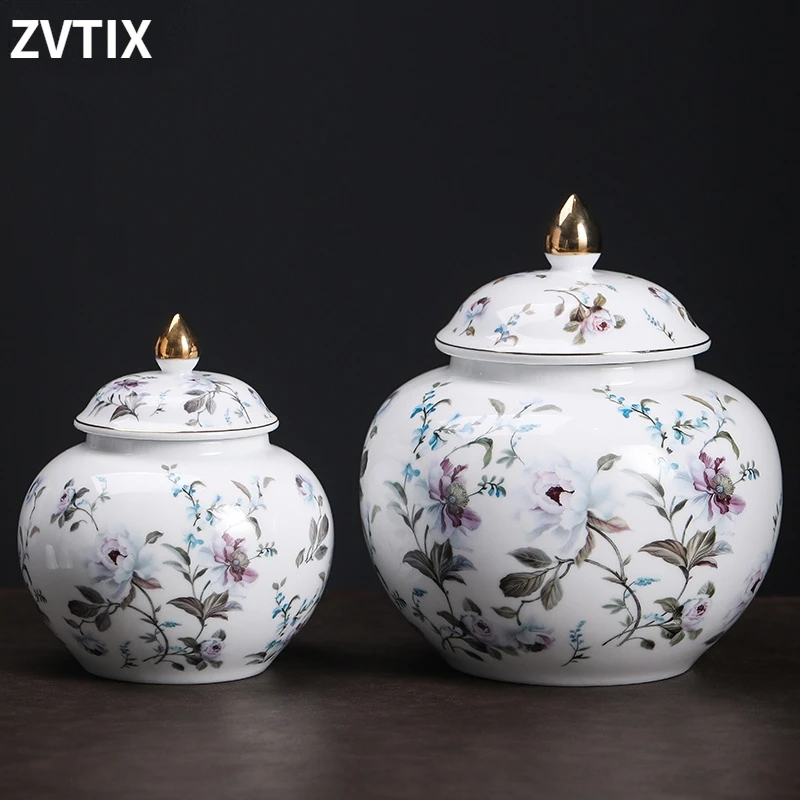 

Керамические чайные баночки с закрытой крышкой, бытовой контейнер для хранения еды, бытовая баночка, новинка