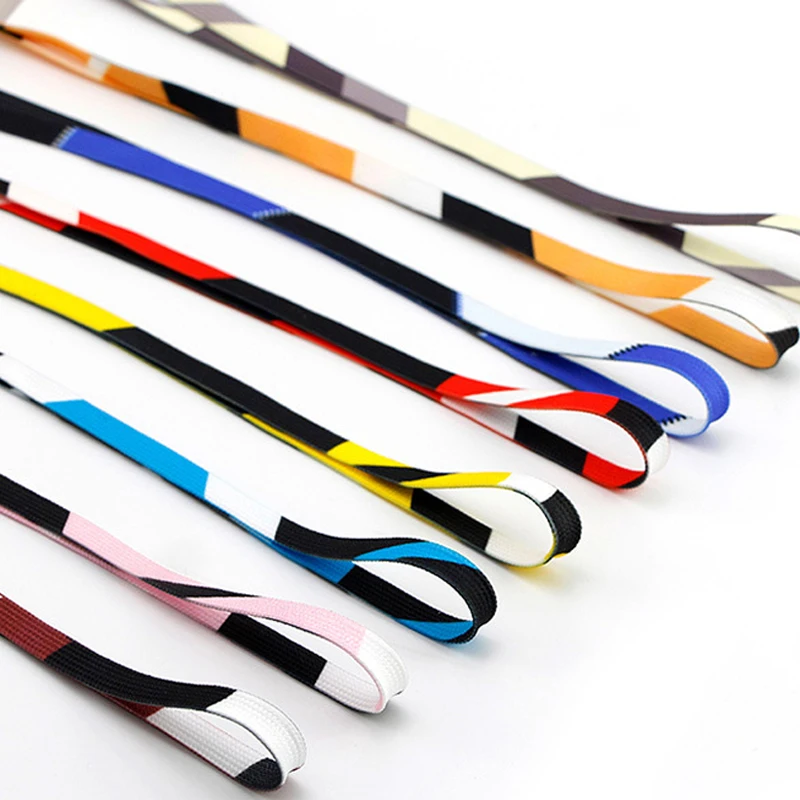 Colorful Shoe Laces For Tennis Flat Splicing Shoelaces For Sneakers Rainbow High Sports Shoelace Women Man Shoestrings