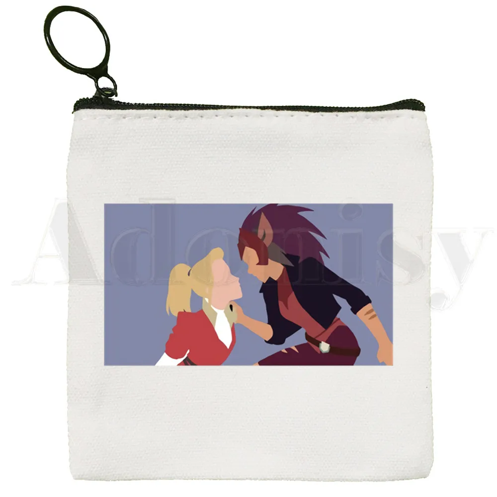 Adora Catra Love She Ra And Catra Cartoon Artwork Coin Purse Storage Small Bag Card Bag Key Bag Coin Clutch Bag Zipper Key Bag
