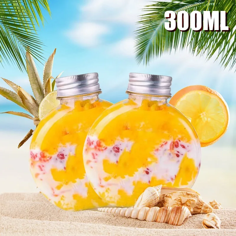 Beverage Pet Water Bottle Bear Tiger Bottles Disposable Takeaway Coffee Bottles With Lids