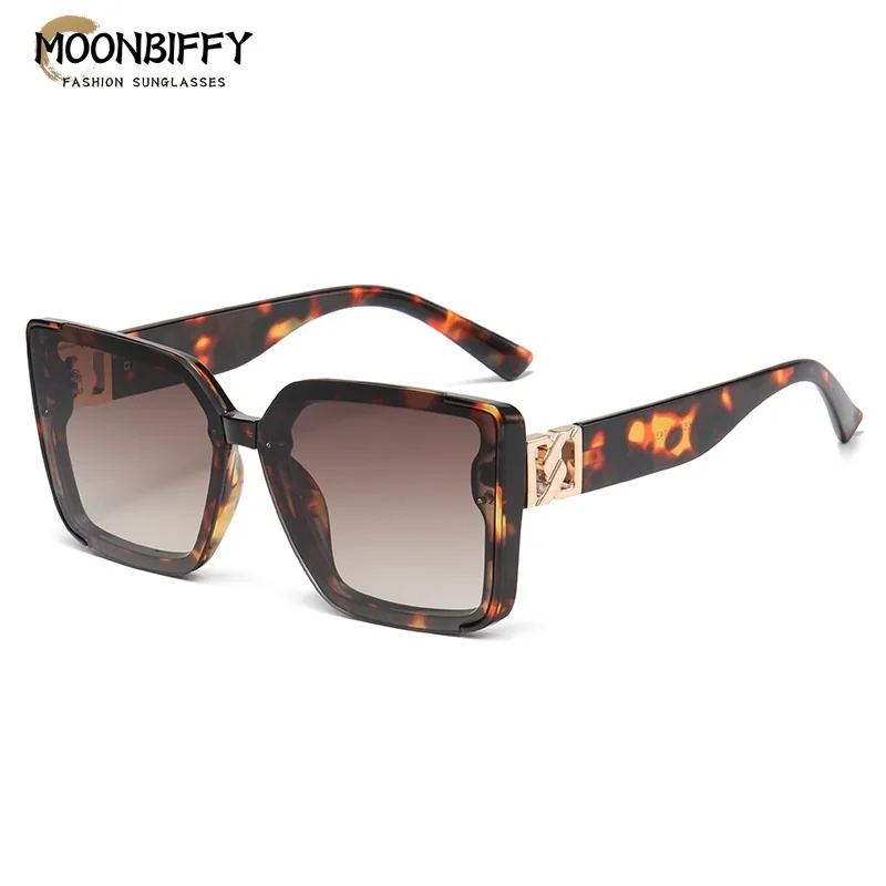 

Солнцезащитные очки с леопардовым принтом для мужчин и женщин, пикантные брендовые роскошные дизайнерские модные солнечные очки с большой ...