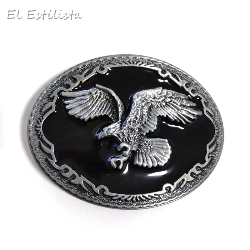 Овальная Серебряная черная масляная металлическая пряжка для ремня 4 см ремень