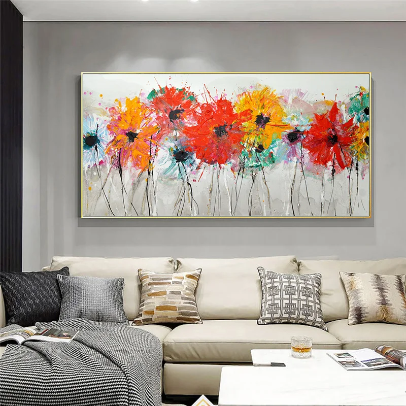

Home Decor Modern Canvas Wall Art Printed Flower Oil Painting Cuadros Living Room Decoration One Piece Posters and Prints