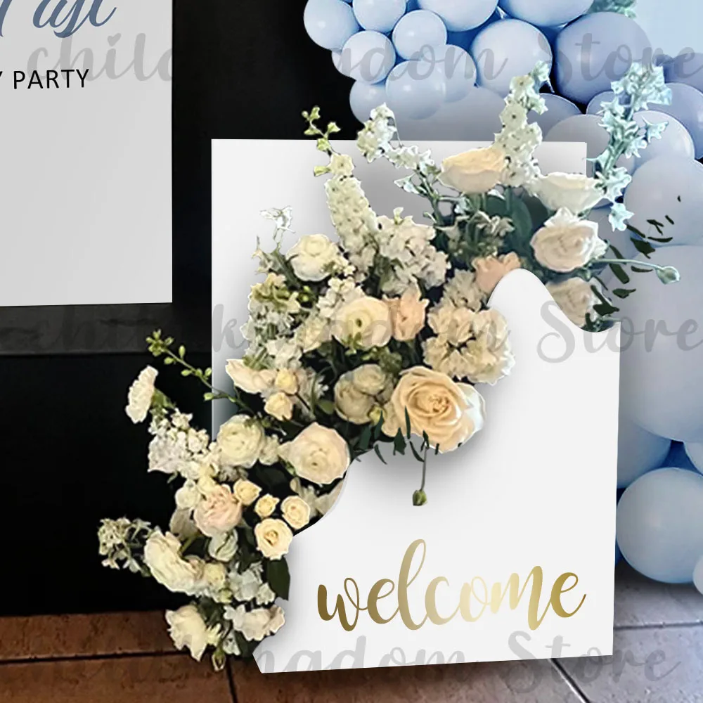 Ripple Custom Flower Box Свадебный знак приветствия Персонализированная мозаичная рамка