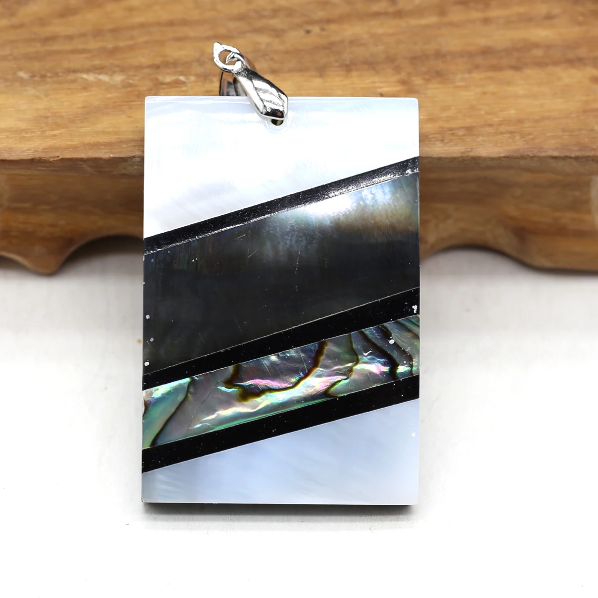 

Necklace Pendant Natural Shell The Mother Of Pearl Shell Rectangle Pendant Charms For Jewelry Making DIY Necklace Accessory