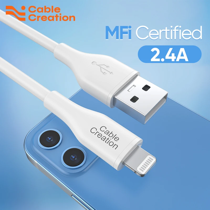 

CableCreation MFi Certified Lightning Cable Fast Charging iPhone Cable Charger for iPhone 13 14 Pro Max 12 11 X Liquid Silicone