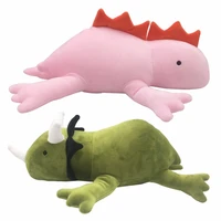 35 cm kawaii dinosaur plush toy cartoon pink and green dinosaur cute soft stuffed animal pillow for childrens christmas birthda