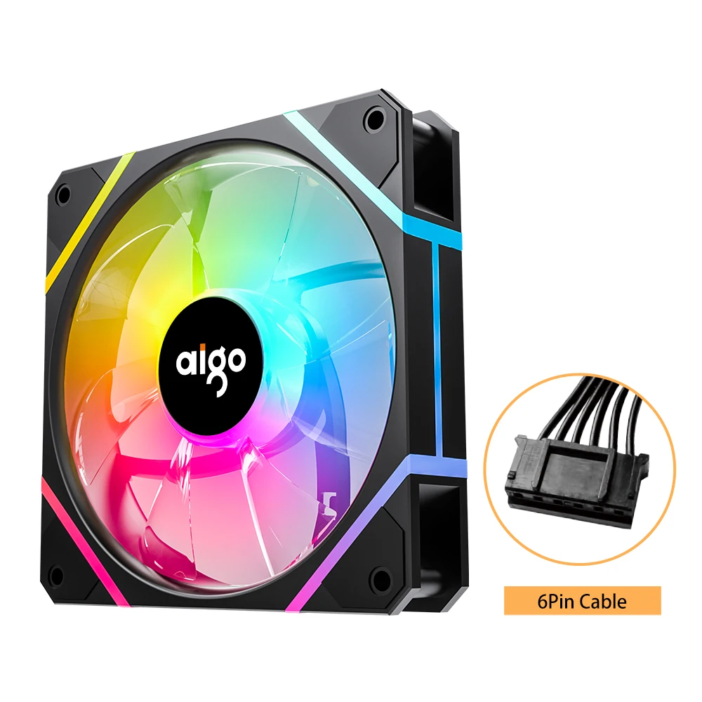 Кулер Aigo AM12 Rgb для ПК 120 мм 6 контактов 12 см