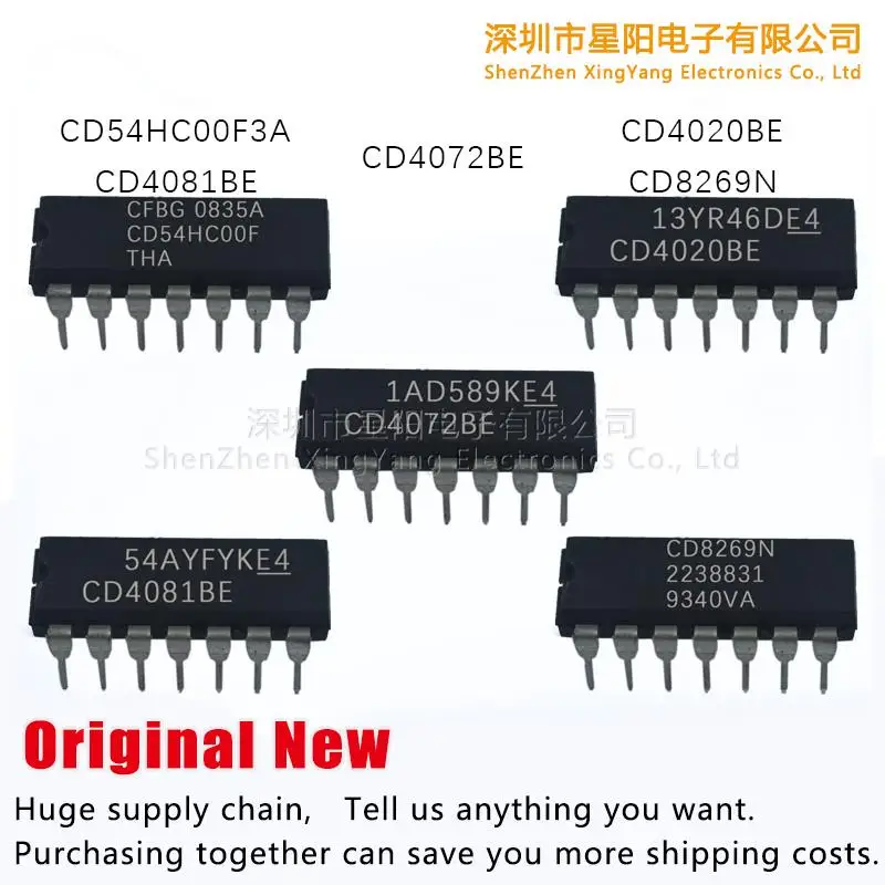 Новое оригинальное CD4081BE CD4072BE CD4020BE CD54HC00F3A CD8269N пятно