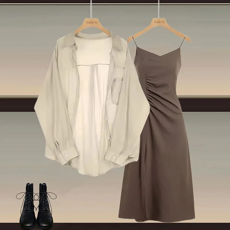 Новинка лета 2024 элегантный женский костюм из двух предметов в Корейском стиле