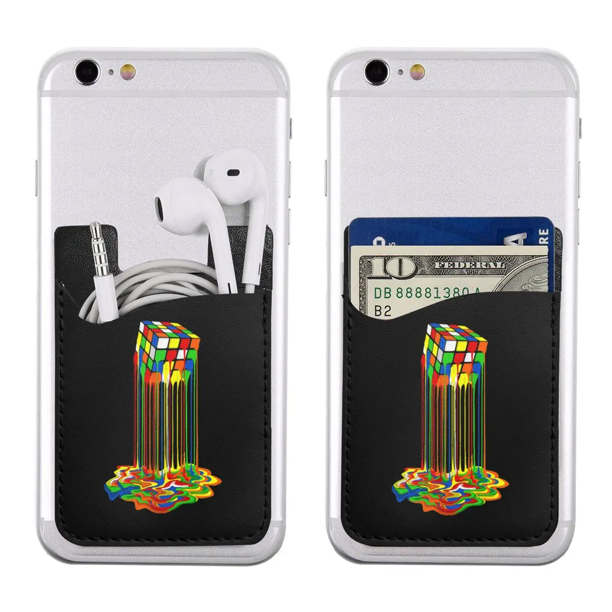 Пользовательская Радужная абстракция Rubiks кубический телефонный кошелек с