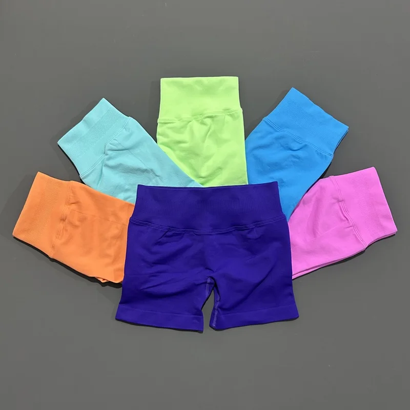 Фото HISTELLO спортивные шорты женские спортивные шорты Scrunch Booty фитнес байкерские короткие леггинсы для йоги для бега в тренажерном зале бесшовные леггинсы №3