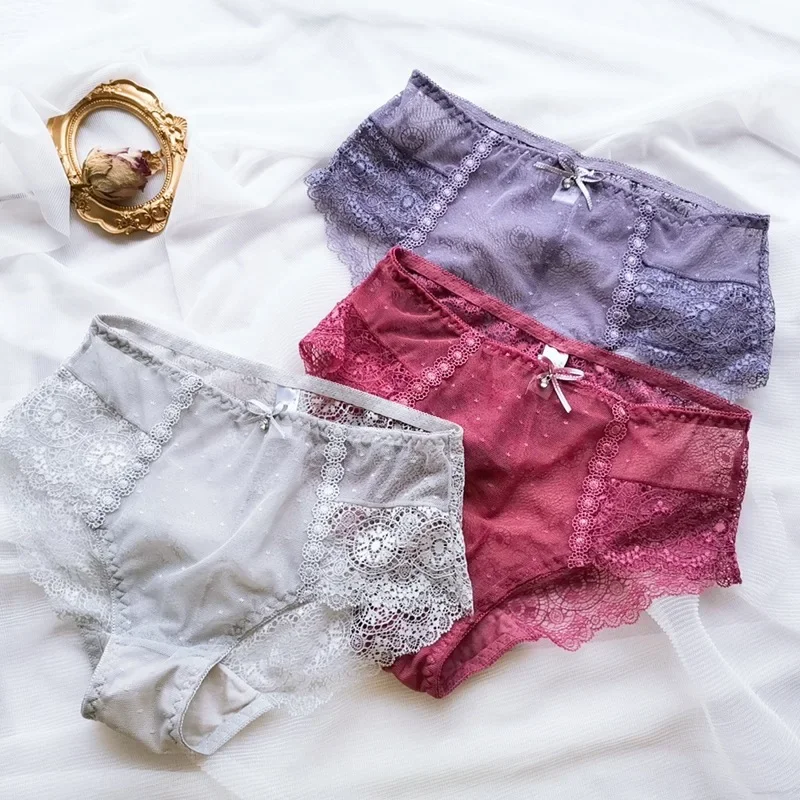 

Женское летнее быстросохнущее нижнее белье, мягкие тонкие сетчатые прозрачные белые трусики, женское сексуальное нижнее белье с бантом, ажурные трусики большого размера 6XL