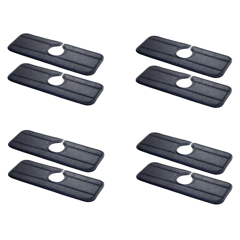

8PCS Faucet Absorbent Pad Sink Splash Cover Microfiber Faucet Splash Cover Kitchen Bathroom Countertop Protection Pad