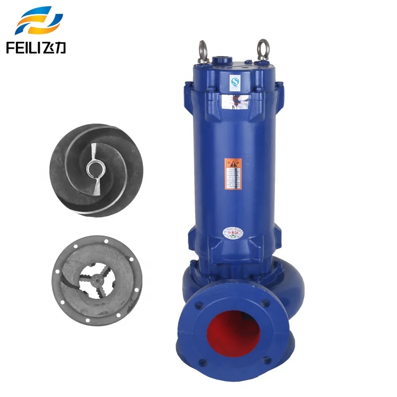 

WQAS 5hp Stability good consistency submersible sewage water sewer grinder pump
