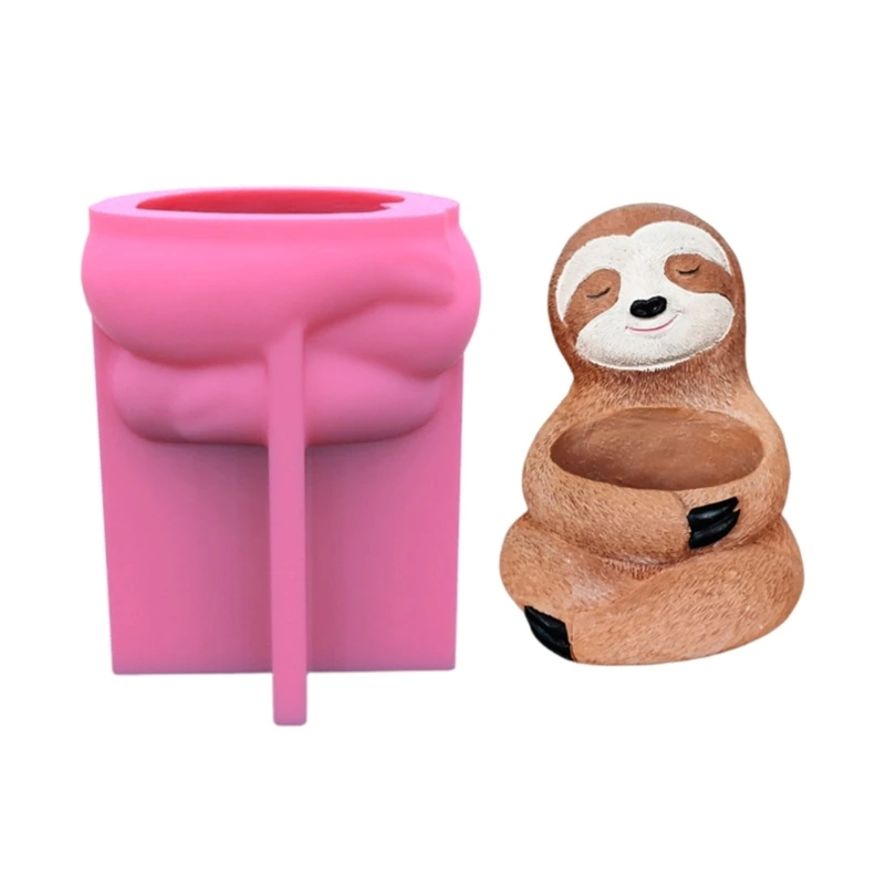 

3D Animal Silicone Flower Pot Mold Concrete Candlestick Silicone Candle Holder Mold Succulent Planter Cement Clay Mold