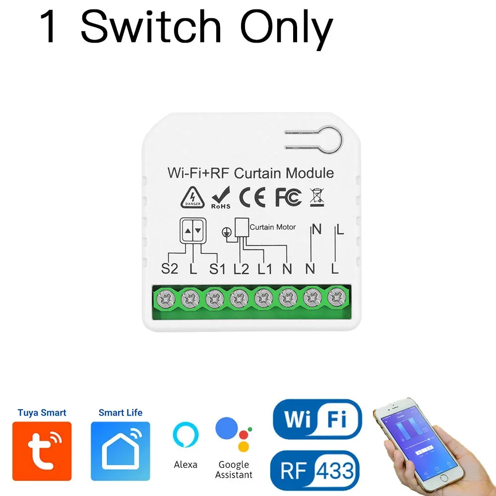 

Tedeligo Tuya 5-канальный пульт дистанционного управления для штор