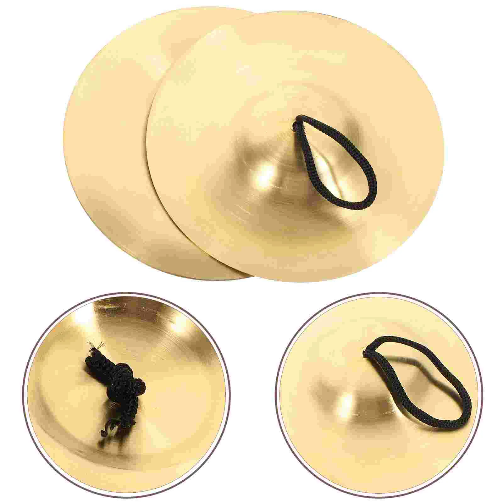 

Small Musical Instrument Copper Cymbal Miss Kids Guitar Tassel Sequin Dress Finger Cymbals Toys