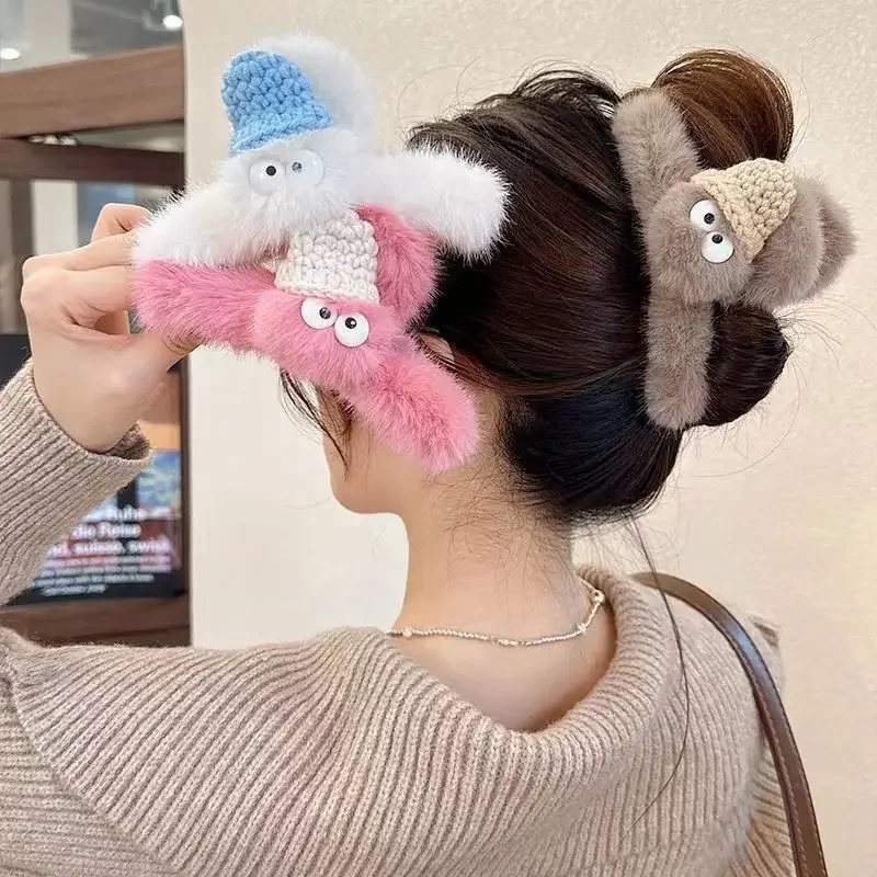 Новое поступление осенне-зимний высококачественный плюшевый коготь для волос